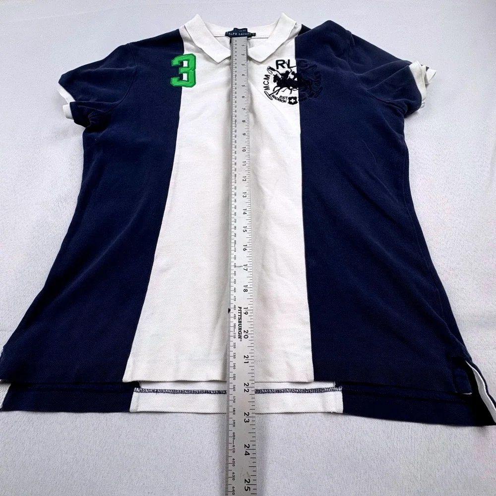 Ralph Lauren Polo Shirt Kids XL 100% Cotton‎ Color Block RLC Equestrian #3